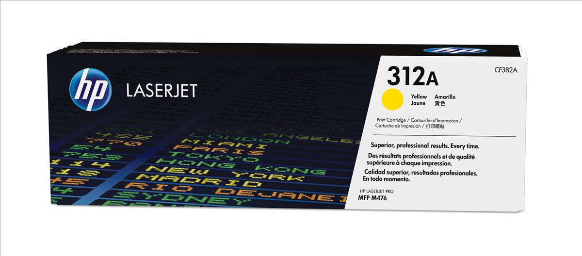 HP CF382A (312A) Cartouche de toner Jaune authentique (TVA incluse)