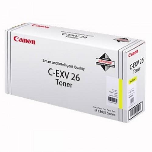 Canon C-EXV26Y (1657B006) Cartouche de toner Jaune authentique (TVA incluse)