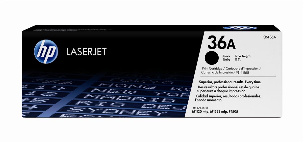 HP CB436AD (36A) Cartouche de toner Noir authentique (TVA incluse)