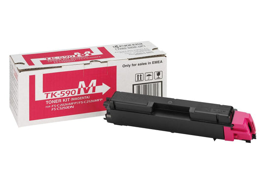 Kyocera TK-590M (1T02KVBNL0) Cartouche de toner Magenta authentique (TVA incluse)