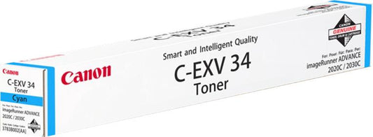 Canon C-EXV34C (3783B002) Cartouche de toner Cyan authentique (TVA incluse)