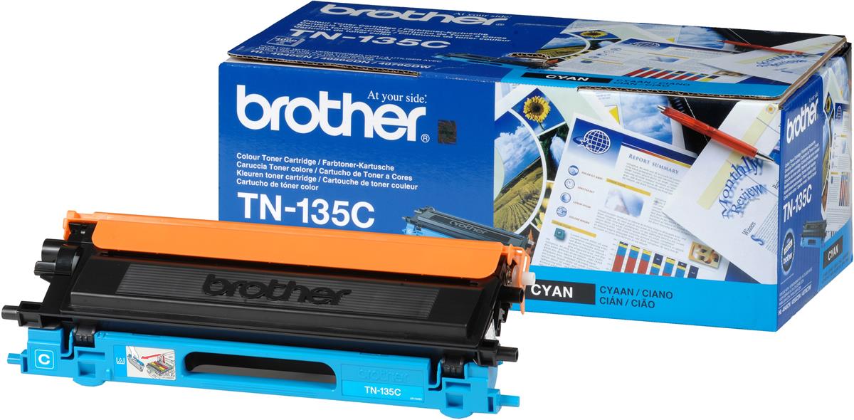 Brother TN135C (TN-135C) Cartouche de toner Cyan authentique (TVA incluse)