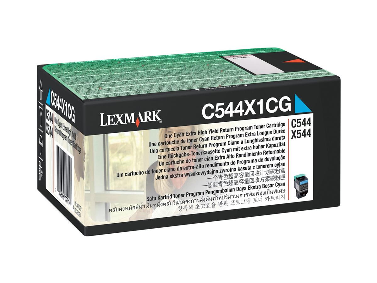 Lexmark C544X1CG Cartouche de toner Cyan authentique (TVA incluse)