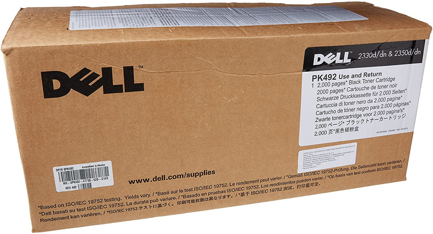 Dell 2330D/2330DNB 593-10336 593-10337 DM254 PK492 Standard (593-10336) Cartouche de toner Noir authentique (TVA incluse)