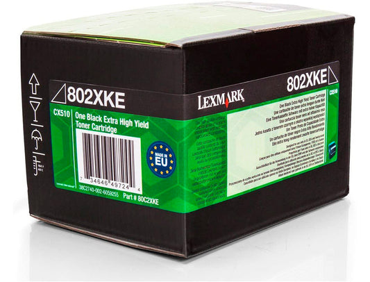 Lexmark 802XKE (80C2XKE) Cartouche de toner Noir authentique (TVA incluse)