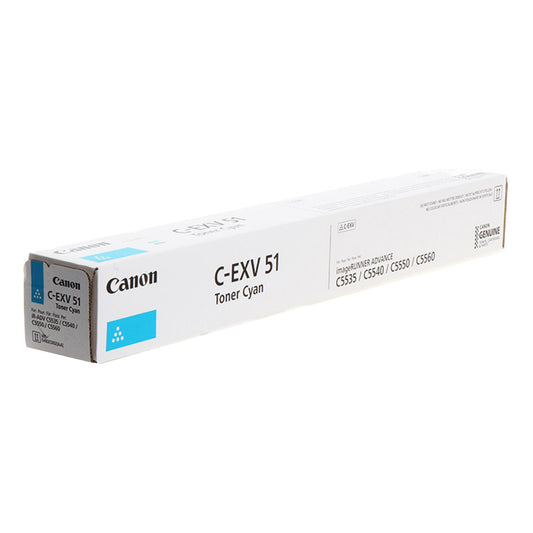 Canon C-EXV51C 0482C002AA (0482C002) Cartouche de toner Cyan authentique (TVA incluse)