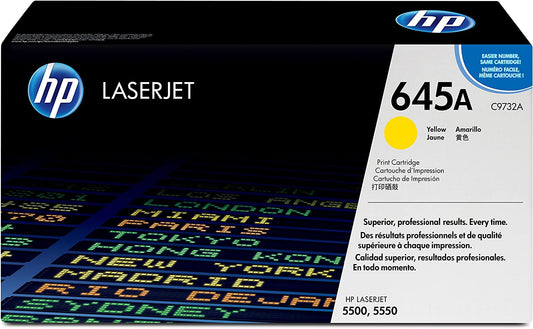 HP C9732A (645A) Cartouche de toner Jaune authentique (TVA incluse)