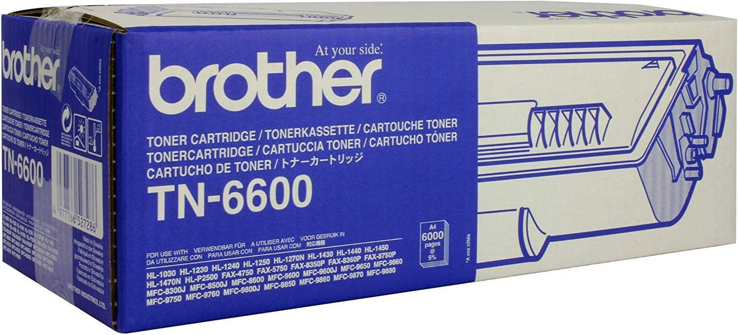 Brother TN6600 (UK ASIN) (TN-6600) Cartouche de toner Noir authentique (TVA incluse)