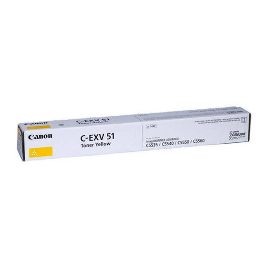 Canon C-EXV51Y 0484C002AA (0484C002) Cartouche de toner Jaune authentique (TVA incluse)