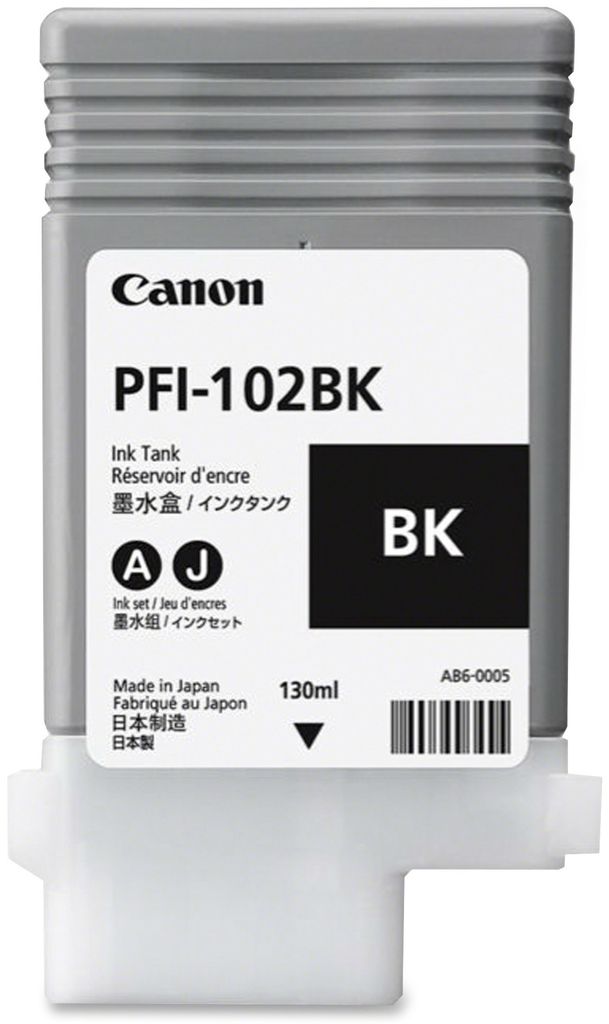 Canon PFI-102BK (PFI102BK) Cartouche d'encre Noir authentique (TVA incluse)