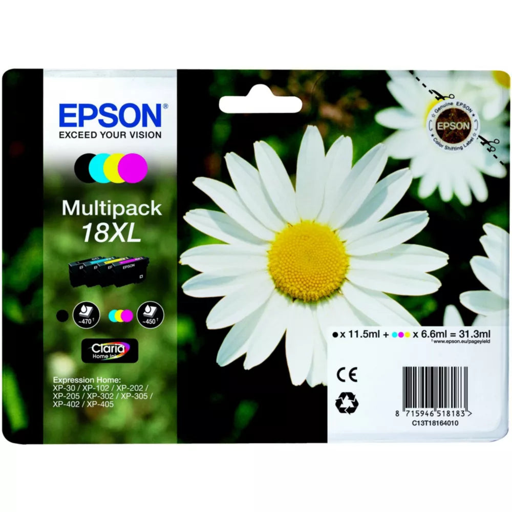 Epson 18XL Multipack C13T18164012 cartouche d'encre authentique CMYK (TVA incluse)