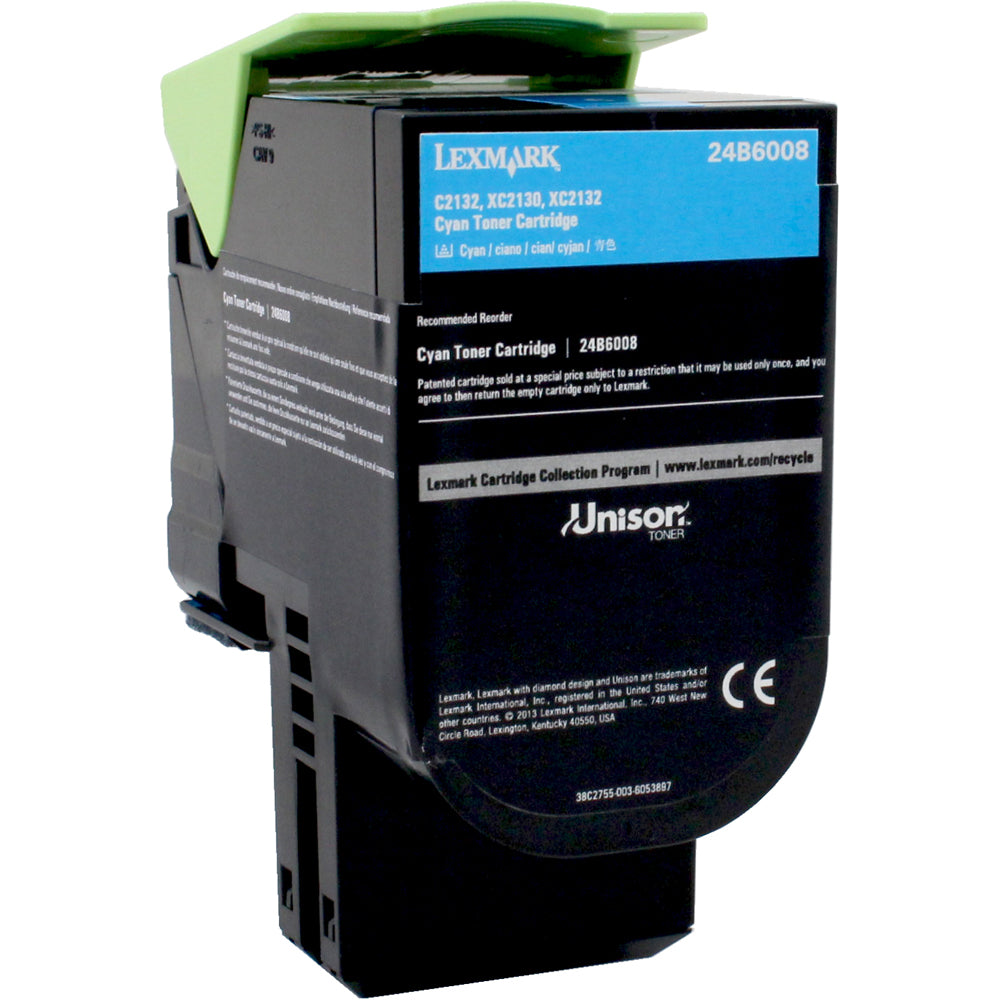 Lexmark 24B6008 Cartouche de toner Cyan authentique (TVA incluse)