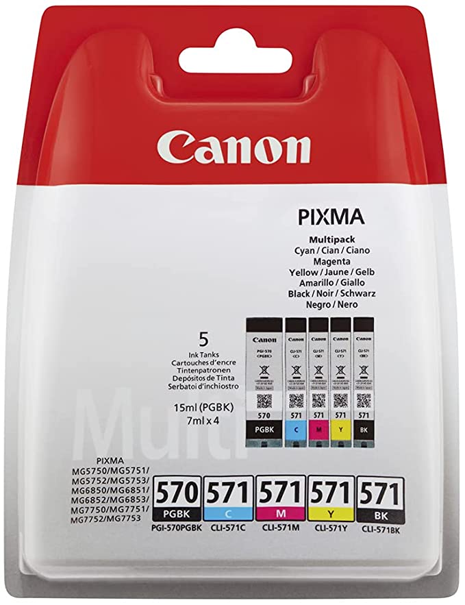 Canon PGI-570PGBK CLI-571 BK/C/M/Y Noir Cyan Magenta Jaune Cartouche d'encre (TVA incluse)