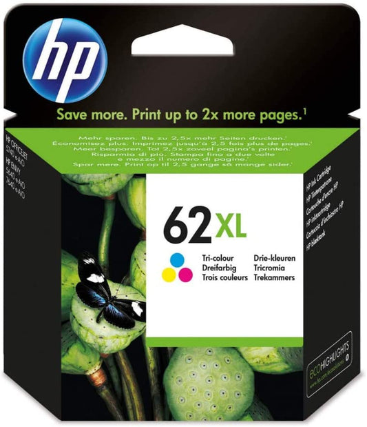 HP 62XL C2P07AE trois couleurs, cartouche d'encre authentique - (TVA incluse)