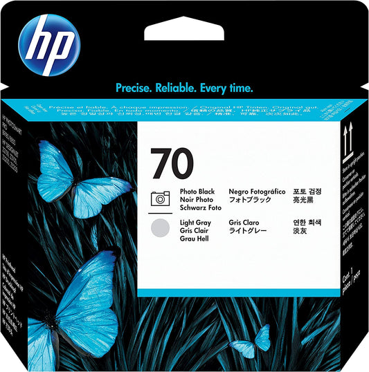 HP 70 C9407A authentique cartouche d'encre Noir Photo / Gris Clair (TVA incluse)