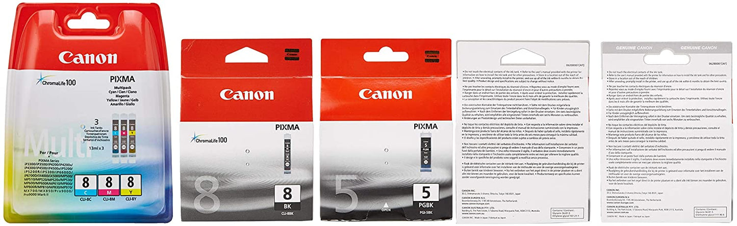 Canon PGI-5BK CLI-8BK/C/M/Y Cartouche d'encre noire/cyan/magenta/jaune (TVA incluse)