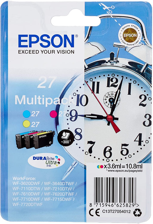 Epson 27 Multipack cartouche d'encre authentique CMY (TVA incluse)