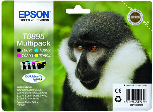 Epson T0895 Multipack cartouche d'encre authentique CMYK (TVA incluse)