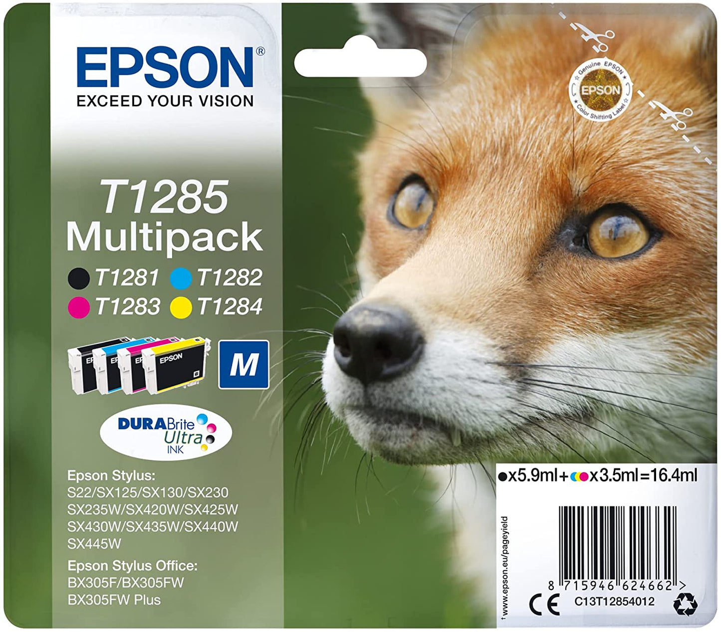 Epson T1285 Multipack cartouche d'encre authentique CMYK (TVA incluse)