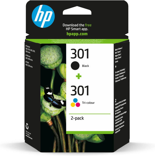 HP 301 N9J72AE cartouche d'encre noire et tricolore (TVA incluse)