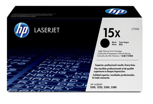 HP C7115X 15X noir cartouche de toner authentique (TVA incluse)