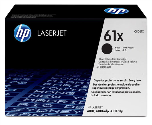 HP C8061X 61X noir cartouche de toner authentique (TVA incluse)