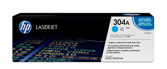 HP CC531A 304A cyan cartouche de toner authentique (TVA incluse)