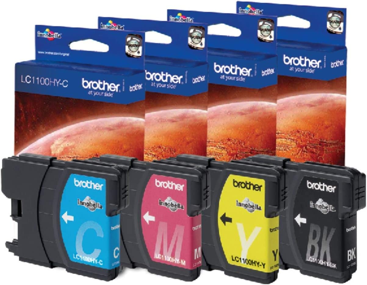 Brother LC1100HY High Yield Value Pack Noir/Cyan/Magenta/Jaune cartouche d'encre LC1100HYVALBP (TVA incluse)