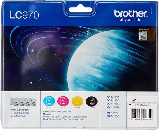 Brother LC970 Value Pack Cartouche d'encre noire/cyan/magenta/jaune LC970VALBP (TVA incluse)