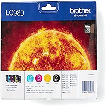 Brother LC980 Value Pack Cartouche d'encre noire/cyan/magenta/jaune LC980VALBP (TVA incluse)