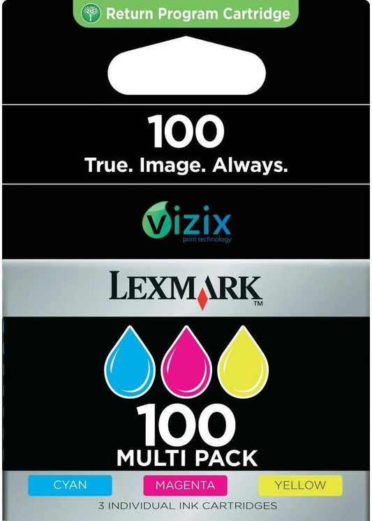 Lexmark 100 Multipack CMY 3 couleurs 14N0849B cartouche d'encre Authentique (TVA incluse)