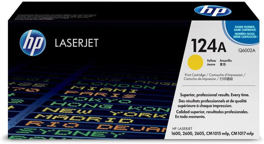 HP Q6002A 124A Jaune cartouche de toner authentique (TVA incluse)