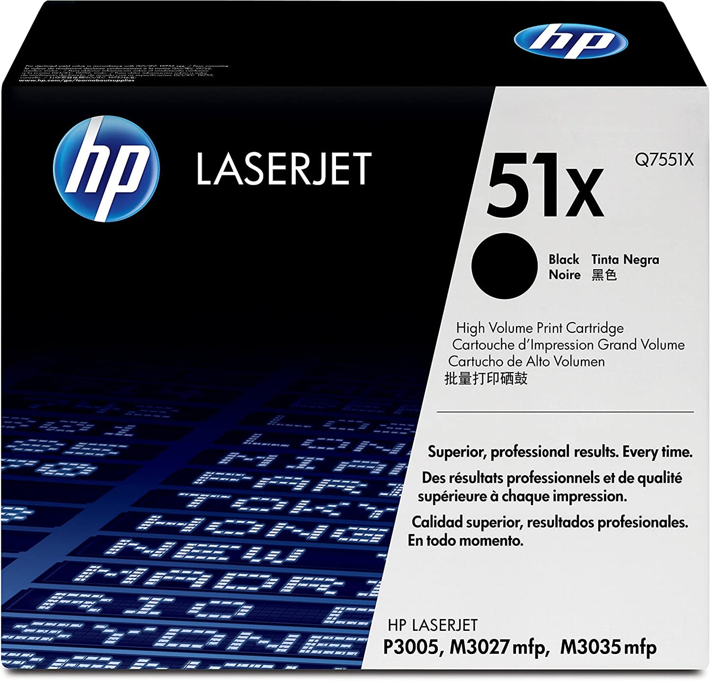 HP Q7551X 51X noir cartouche de toner authentique (TVA incluse)