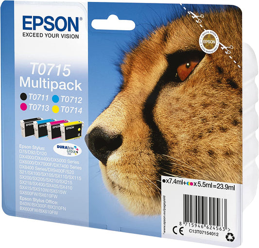 Epson T0715 Multipack C13T07154012 cartouche d'encre authentique CMYK (TVA incluse)