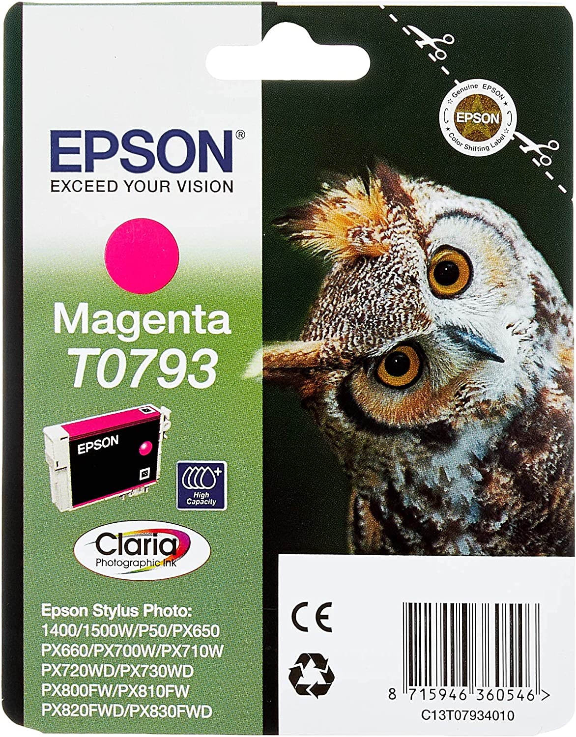 Epson T0793 Magenta cartouche d'encre authentique (TVA incluse)