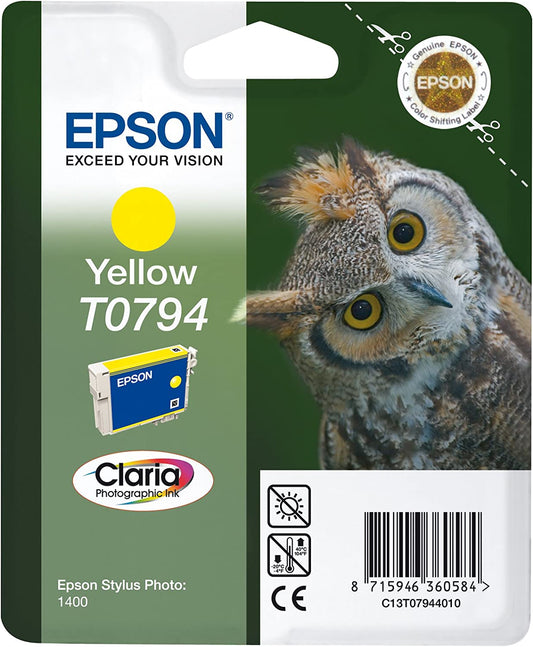 Epson T0794 Jaune cartouche d'encre authentique (TVA incluse)