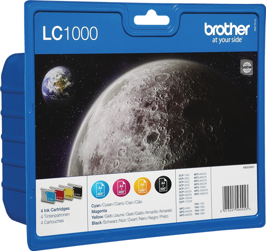 Brother LC1000 Multipack CMYK cartouche d'encre authentique (TVA incluse)