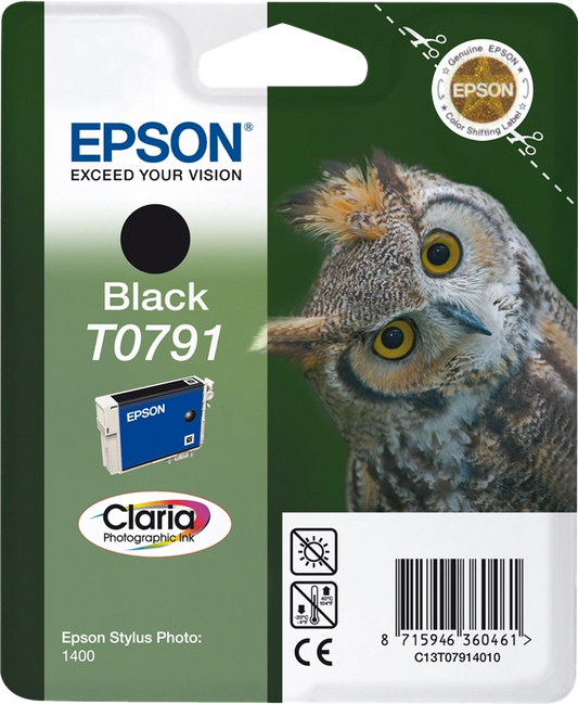 Epson T0791 noir cartouche d'encre authentique noir (TVA incluse)